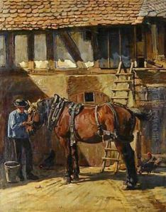 Farmer with Horse by Karl Gottlieb Lenz