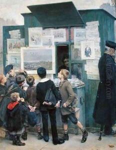 Looking at The Dream by Detaille by Paul-Emmanuel Legrand