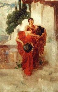 Study for Two Figures in Captive Andromache by Lord Frederick Leighton