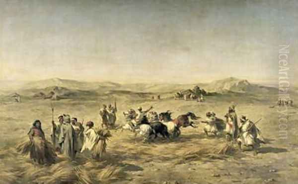 Threshing Wheat in Algeria - view 1