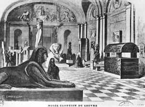 The Egyptian rooms in the Louvre Museum by Dieudonne Auguste Lancelot