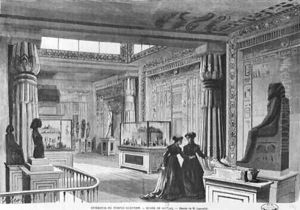 Interior of the Egyptian Temple at the Universal Exhibition at the Champ de Mars in Paris Interior of the Egyptian Temple at the Universal Exhibition at the Champ de Mars in Paris