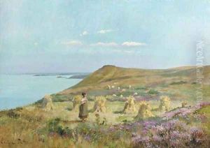 La bergere avec son troupeau by Louis Lepoittevin