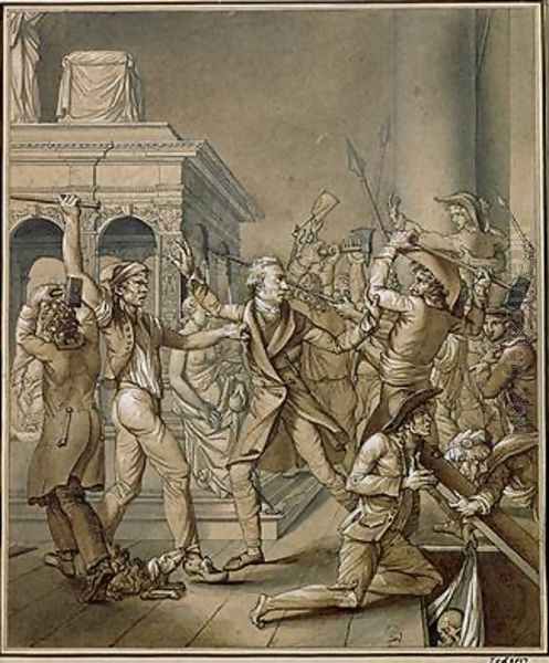 Alexandre Lenoir 1761-1839 opposing the destruction of the royal tombs of the French monarchy in the Church of Saint Denis - view 1