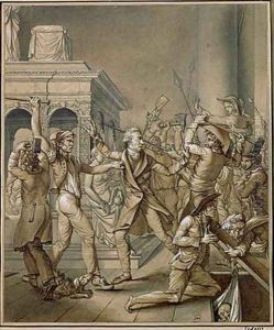 Alexandre Lenoir 1761-1839 opposing the destruction of the royal tombs of the French monarchy in the Church of Saint Denis by Pierre Joseph Lafontaine