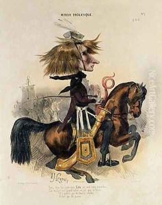 Caricature of Franz Liszt 1811-86