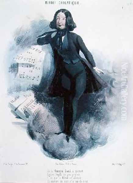 Caricature of George Sand 1804-76 - view 1
