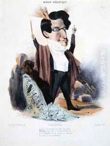 Caricature of Jakob Meyerbeer by Alcide Joseph Lorentz