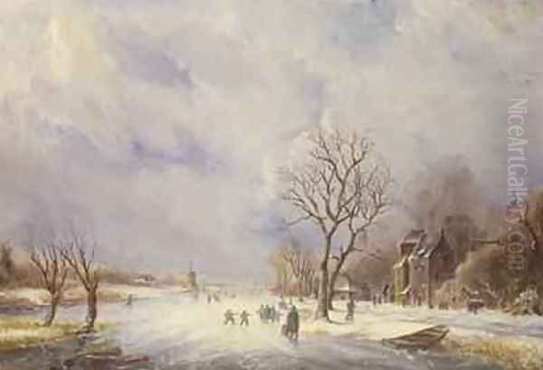 Winter Canal Scene - view 1