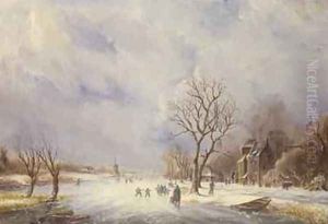 Winter Canal Scene