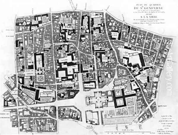 Map of Sainte Genevieve area Paris - view 1