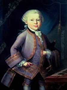 Wolfgang Amadeus Mozart 1756-91 by Peter Anton Lorenzoni