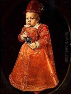 Portrait of a Child with a Rattle 1600 Portrait of a Child with a Rattle 1600