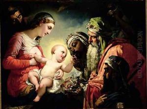 Adoration of the Magi by Henri Lehmann
