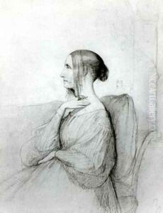 Portrait of Marie dAgoult 1805-76 by Henri Lehmann