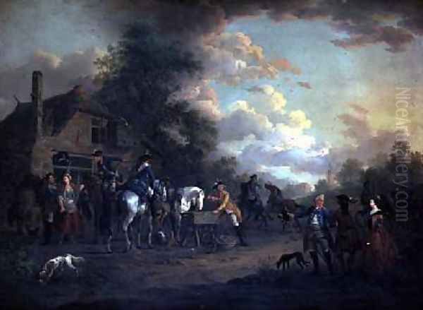 French Cavalry officers halted at the White Hart - view 1