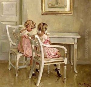 Children at the Table 1918 by Aage Lund