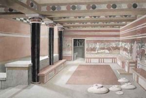 Reconstruction of the Throne Room of the Palace of Knossos by Edwin J. Lambert