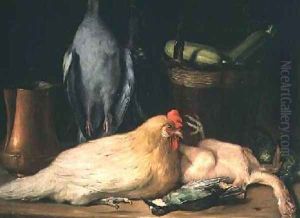 Still Life with Hen by Jose Lopez-Enguidanos