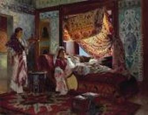 Taking Tea In The Harem by Rudolph Ernst
