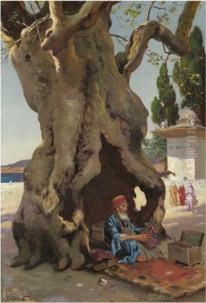 Cobbler In The Shade Of A Baobab Tree - view 1