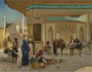 The Fountain Of Ahmed Iii, Istanbul by Rudolph Ernst