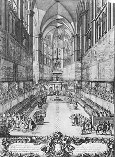 The Coronation of Louis XIV on 7th June 1654 in Reims cathedral - view 1
