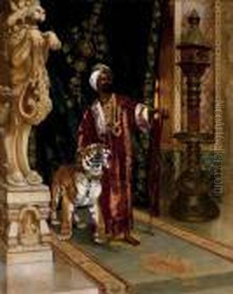 A Sultan With A Tiger - view 1