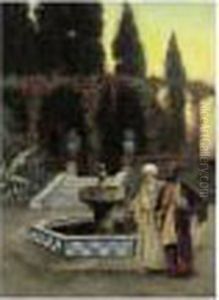 Promenade Autour De La Fontaine by Rudolph Ernst