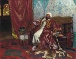 A Royal Attendant In A Palace Interior