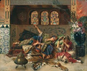 In The Harem by Rudolph Ernst