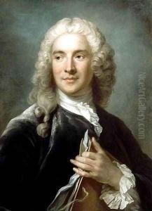 Portrait of Charles-Joseph Natoire by Gustav Lundberg