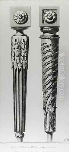 Sample of furniture legs from Oeuvres diverses de Lalonde decorateur et dessinateur - view 1