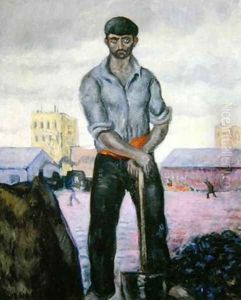 Coal Miner at the Port 1930 by Valentin Thibon de Libian