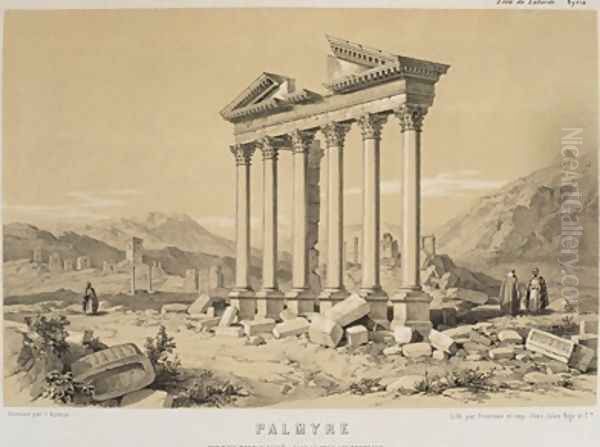 View of a ruined temple Palmyra Syria - view 1
