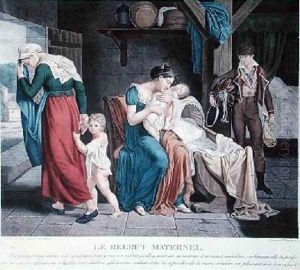 The Death of the baby put in the care of a nurse by Charles-Jacques Lebel