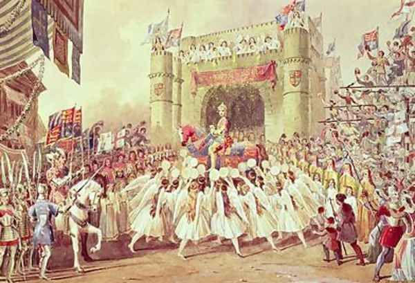 The Shower of Gold scene from Charles Keans production of Henry V Princess Theatre 1859 - view 1