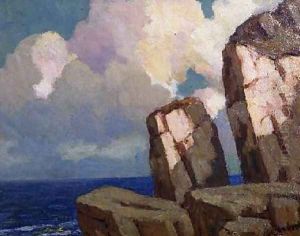 Rocky Coast on Jersey by Francis William Synge Le Maistre
