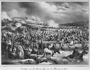 Crossing the Berezina on November 1812 by Carel Christian Anthony Last