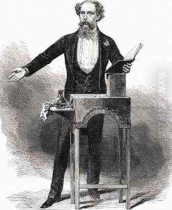 Charles Dickens giving a reading Charles Dickens giving a reading