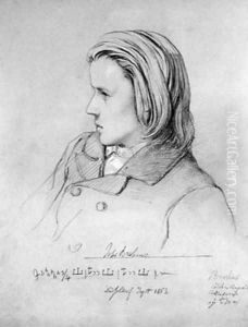 Johannes Brahms 1833-97 by Jean Joseph Bonaventure Laurens
