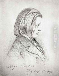 Portrait of Johanes Brahms 1833-97 by Jean Joseph Bonaventure Laurens