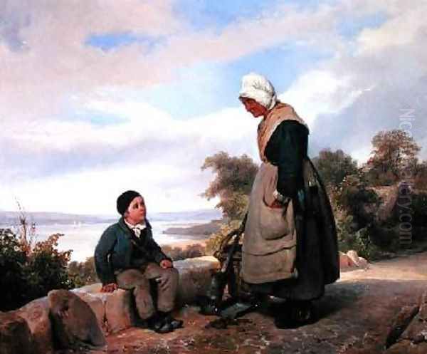 Peasant Woman and Boy - view 1