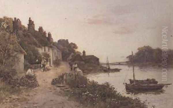 Fishing creels in a Cornish village - view 1