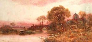 A golden evening by Walker Stuart Lloyd