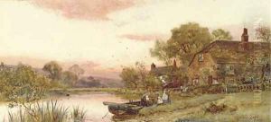 The mill pond, Ashington by Walker Stuart Lloyd