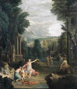 Diana punishing Cupid, in a landscape by Hendrik Frans van Lint (Studio Lo)
