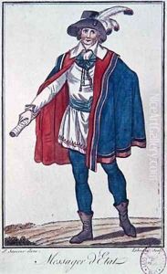 Official State Messenger during the Directoire period in France by Legros or Le Gros, Sauveur (Jean Saveur)