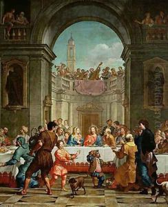 The Marriage at Cana 1723 by Bartolomeo Litterini