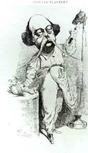 Gustave Flaubert 1821-80 Dissecting Madame Bovary by J. Lemot